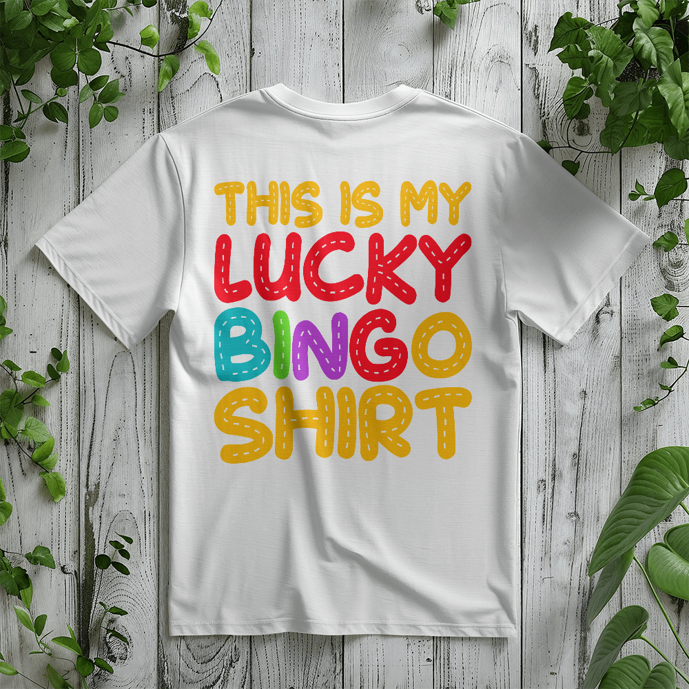 This Is My Lucky Bingo Shirt - Bella + Canvas 3001 Unisex T-shirt Back Print - Gift for Her - Gift for Him