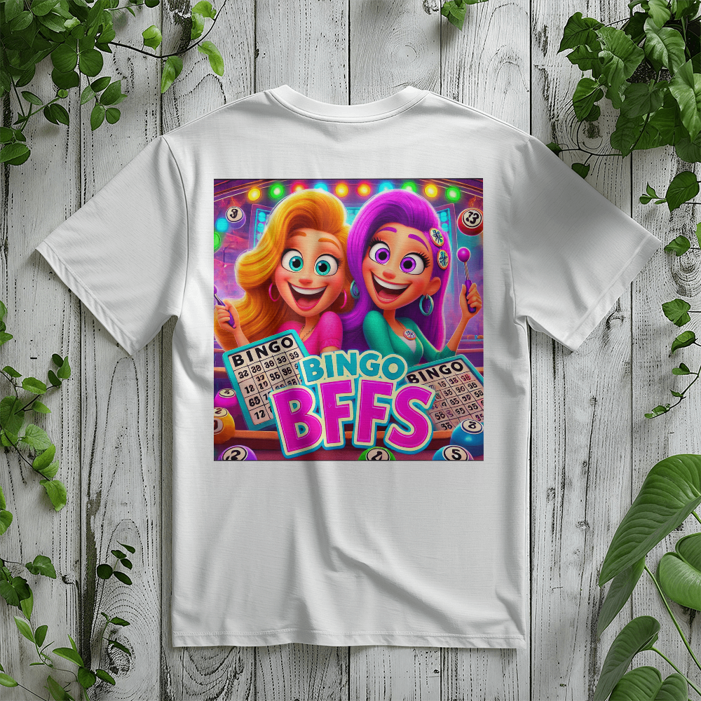 Bingo BFFS 1 - Bella + Canvas 3001 Unisex T-shirt Back Print - Gift for Her