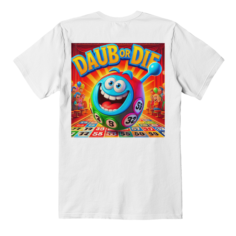 Daub Or Die - Bella + Canvas 3001 Unisex T-shirt Back Print - Gift for Her - Gift for Him