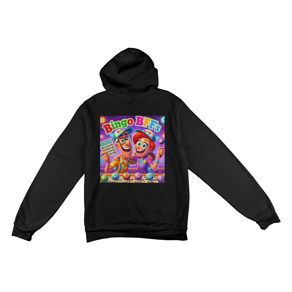Bingo BFFS 2 - Bella + Canvas 3719 Pullover Fleece Hoodie Back Print - Gift for Her - Gift for Him