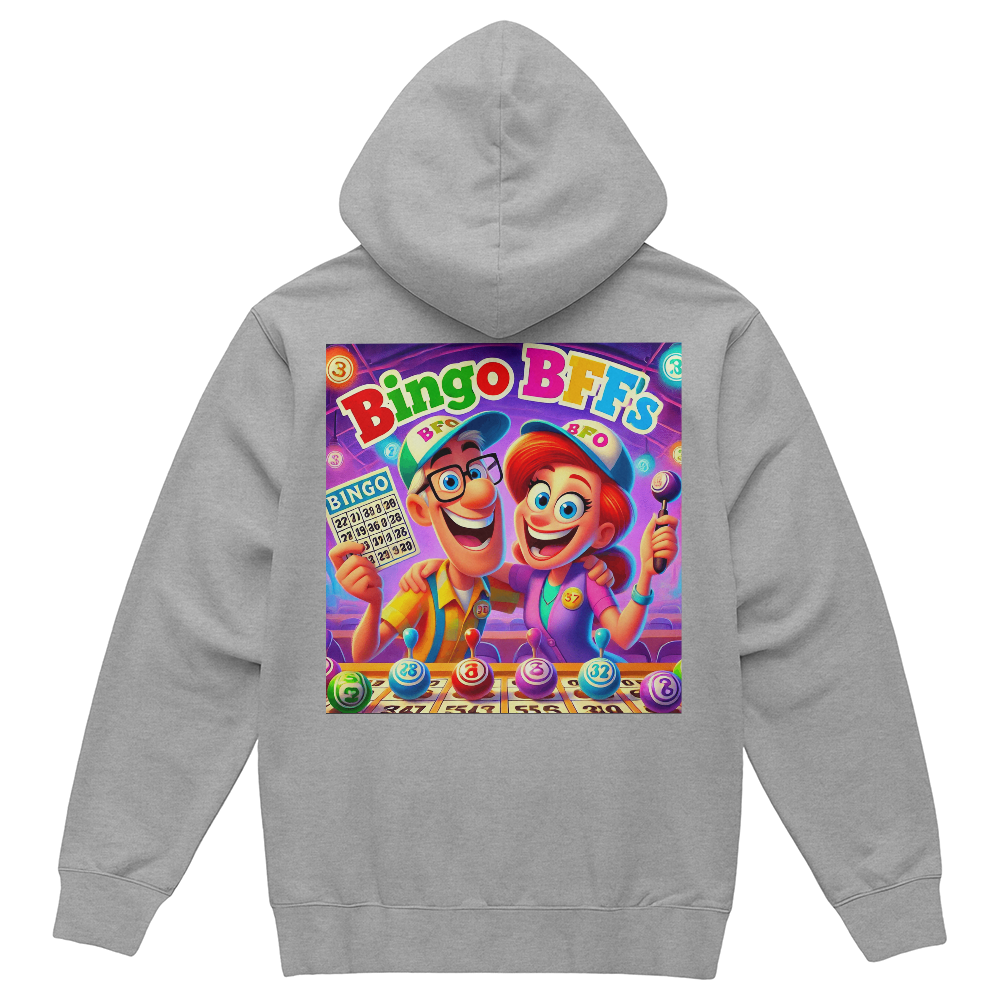 Bingo BFFS 2 - Bella + Canvas 3719 Pullover Fleece Hoodie Back Print - Gift for Her - Gift for Him
