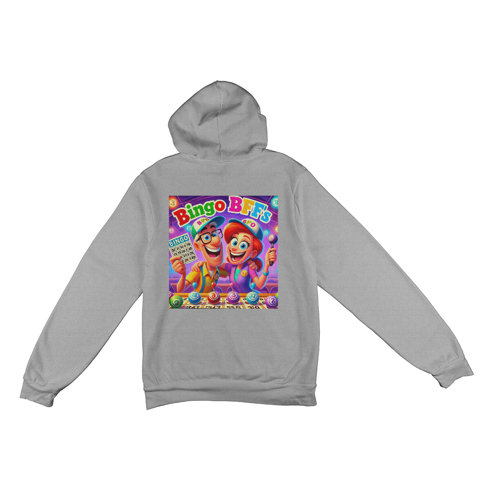 Bingo BFFS 2 - Bella + Canvas 3719 Pullover Fleece Hoodie Back Print - Gift for Her - Gift for Him