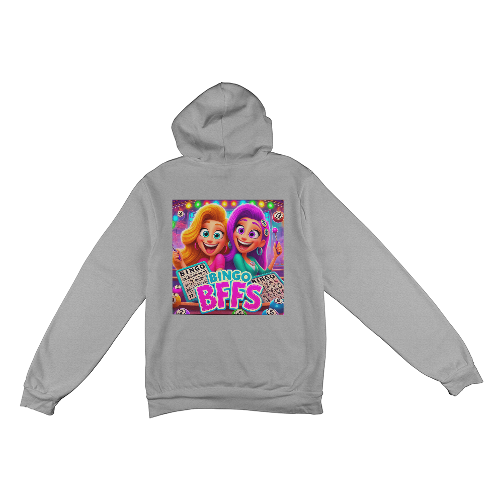 Bingo BFFS 1 - Bella + Canvas 3719 Pullover Fleece Hoodie Back Print - Gift for Her