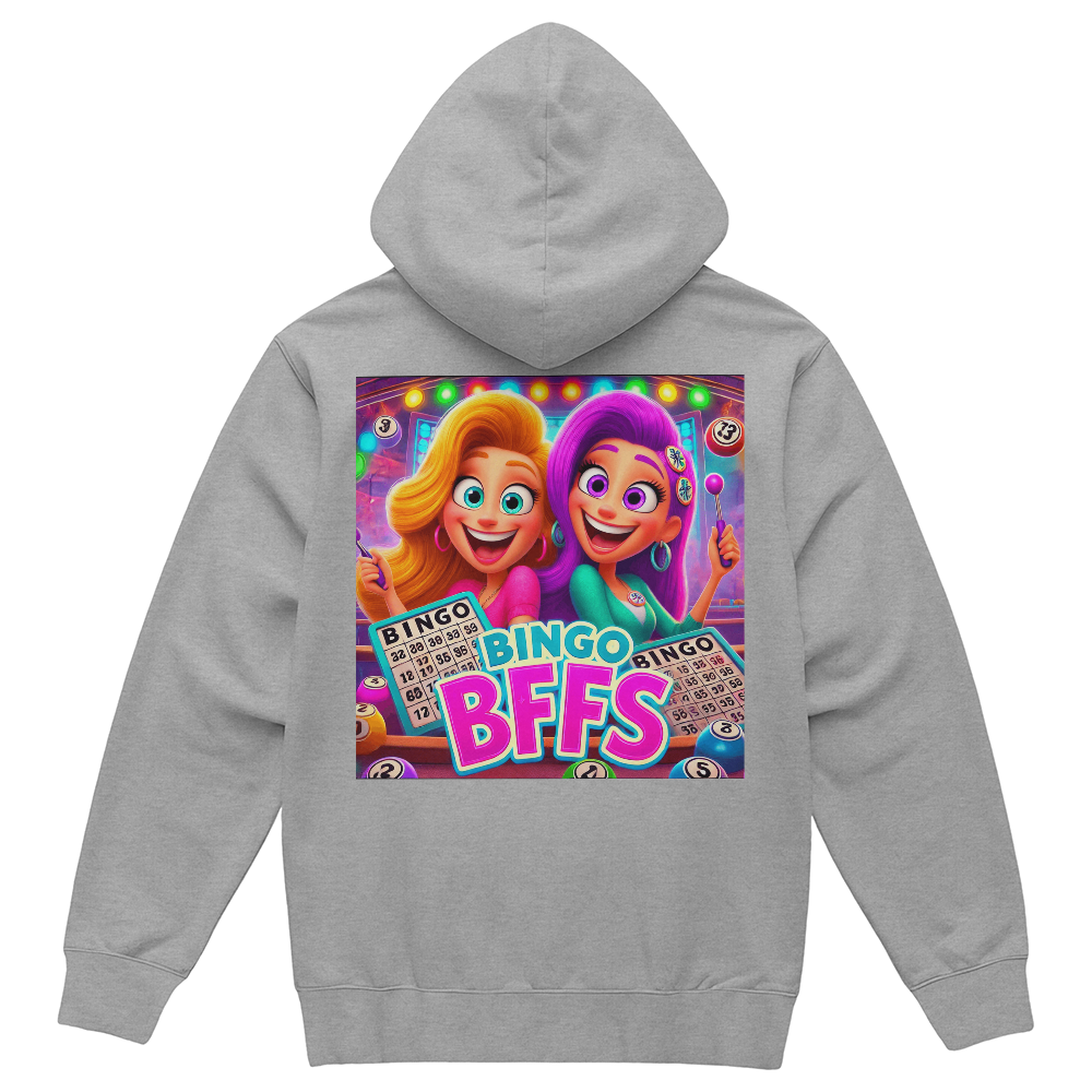 Bingo BFFS 1 - Bella + Canvas 3719 Pullover Fleece Hoodie Back Print - Gift for Her