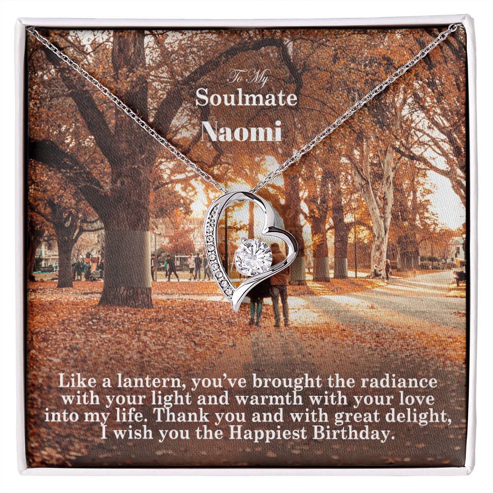 To My Soulmate, Like A Lantern, You've Brought The Radiance With Your Light & Warmth With Your Love Into My Life - Happy Birthday - Forever Love Necklace - Gift for Soulmate