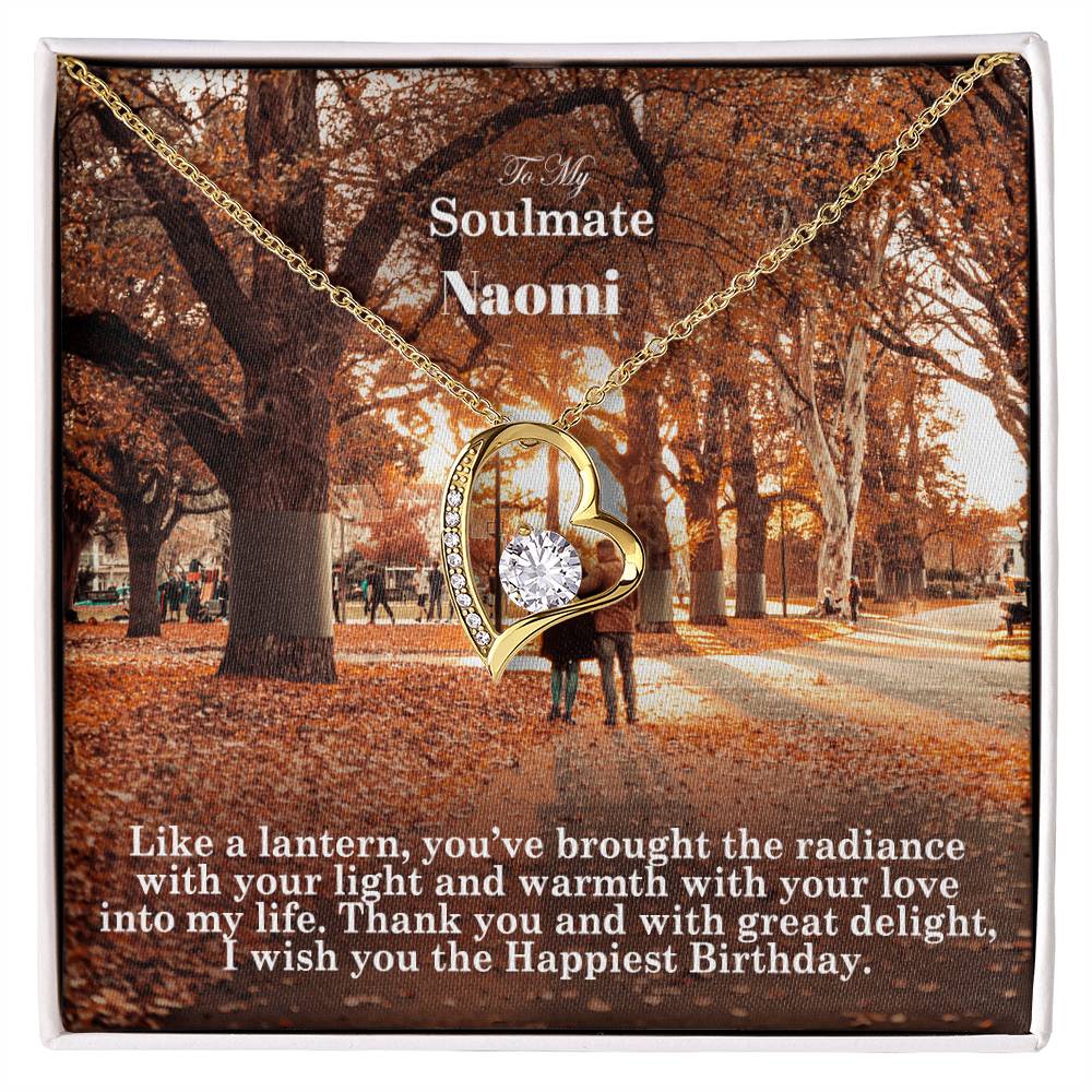 To My Soulmate, Like A Lantern, You've Brought The Radiance With Your Light & Warmth With Your Love Into My Life - Happy Birthday - Forever Love Necklace - Gift for Soulmate
