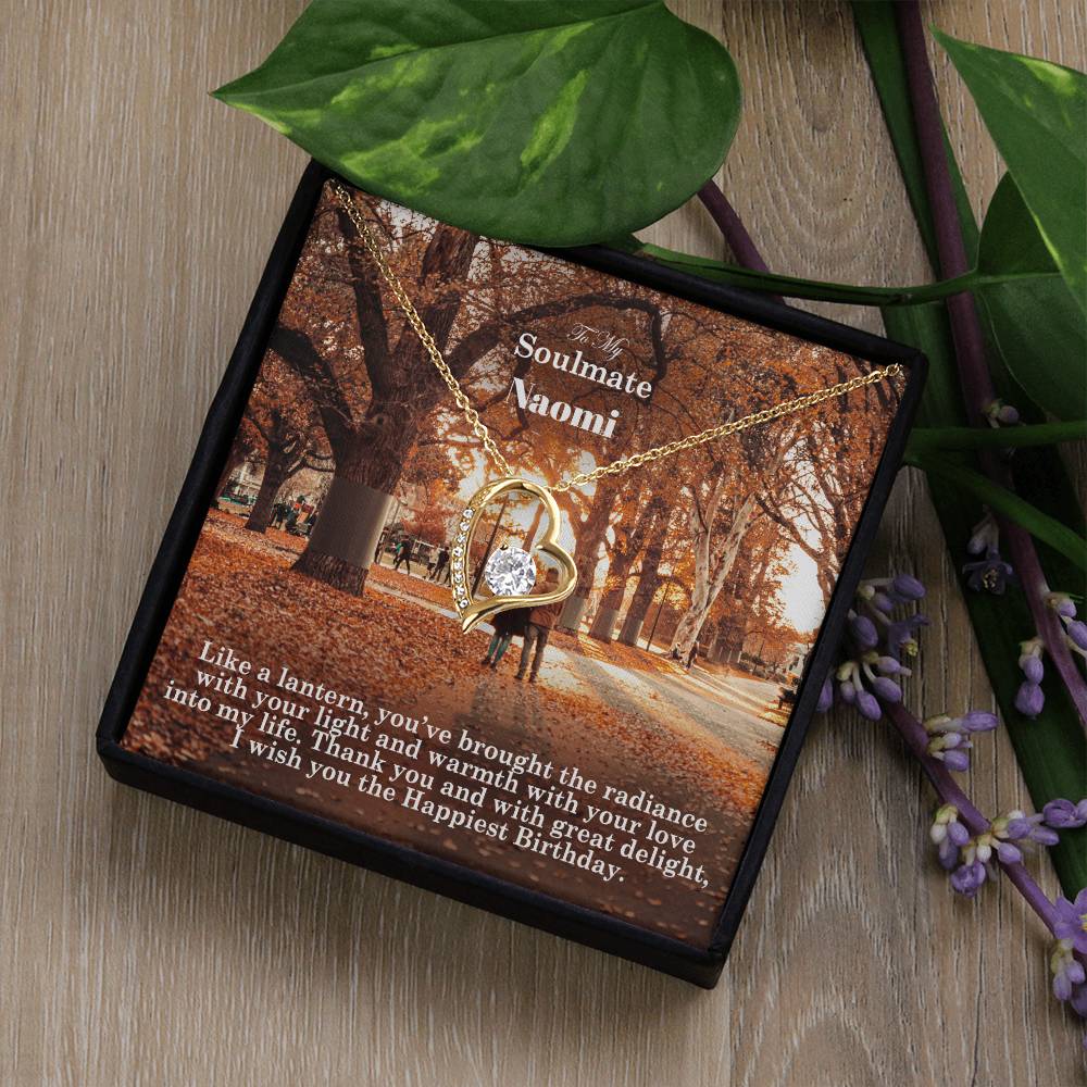To My Soulmate, Like A Lantern, You've Brought The Radiance With Your Light & Warmth With Your Love Into My Life - Happy Birthday - Forever Love Necklace - Gift for Soulmate