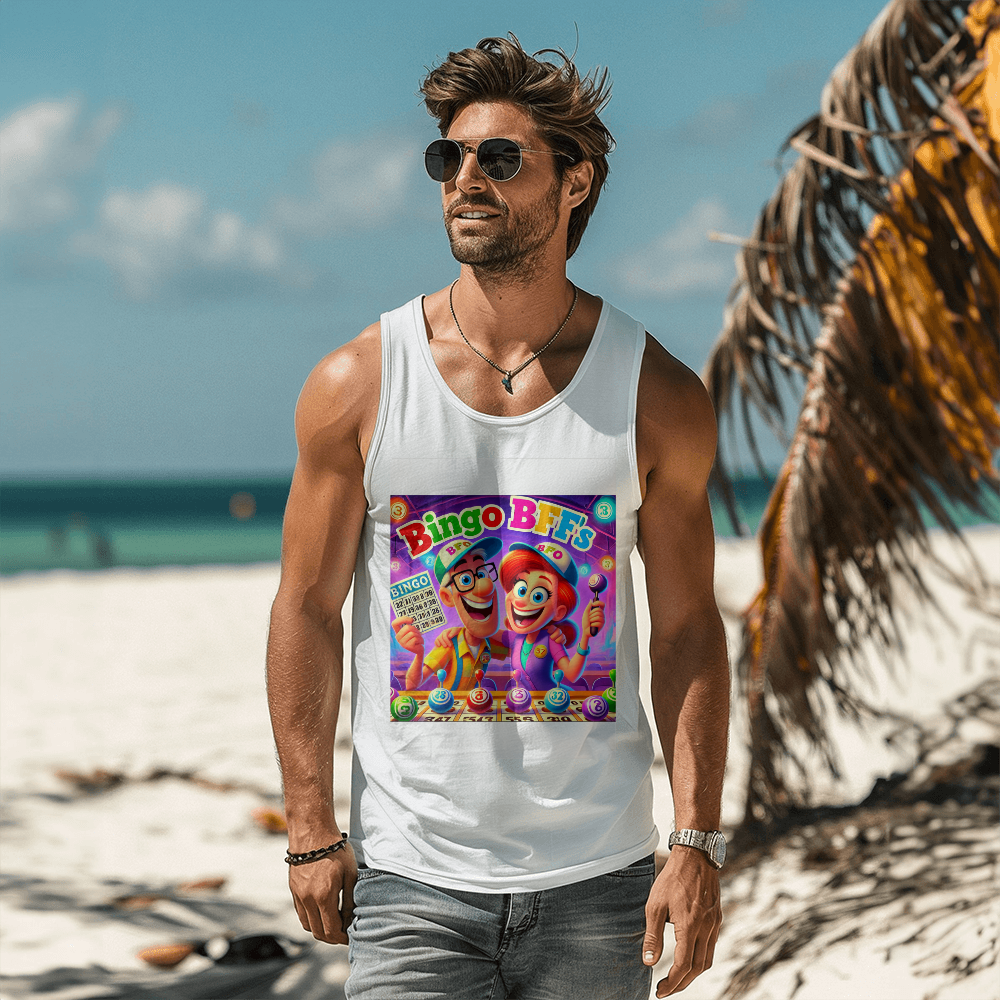 Bingo BFFS 1 - Bella + Canvas 3480 Unisex Jersey Tank Front Print - Gift for Her - Gift for Him