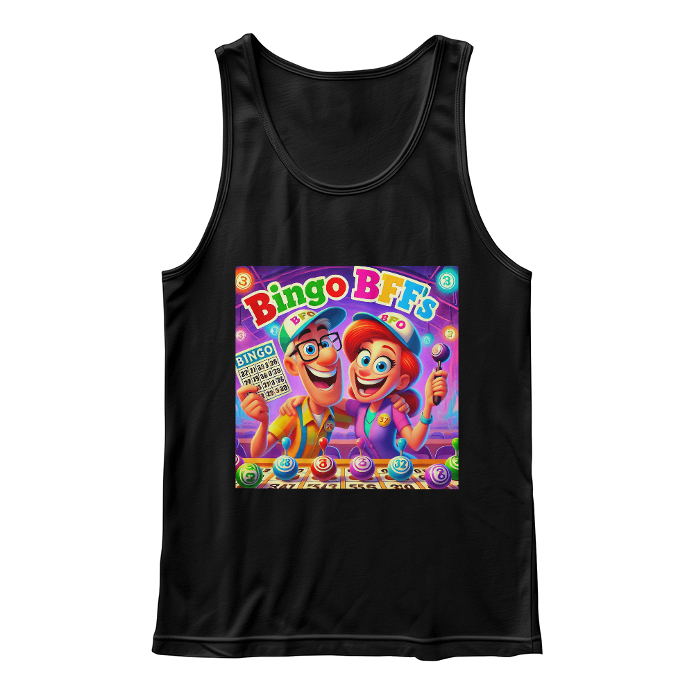Bingo BFFS 1 - Bella + Canvas 3480 Unisex Jersey Tank Front Print - Gift for Her - Gift for Him