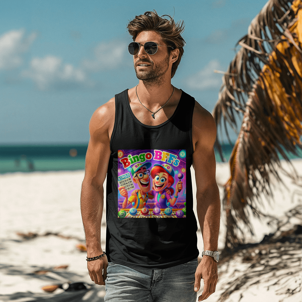 Bingo BFFS 1 - Bella + Canvas 3480 Unisex Jersey Tank Front Print - Gift for Her - Gift for Him