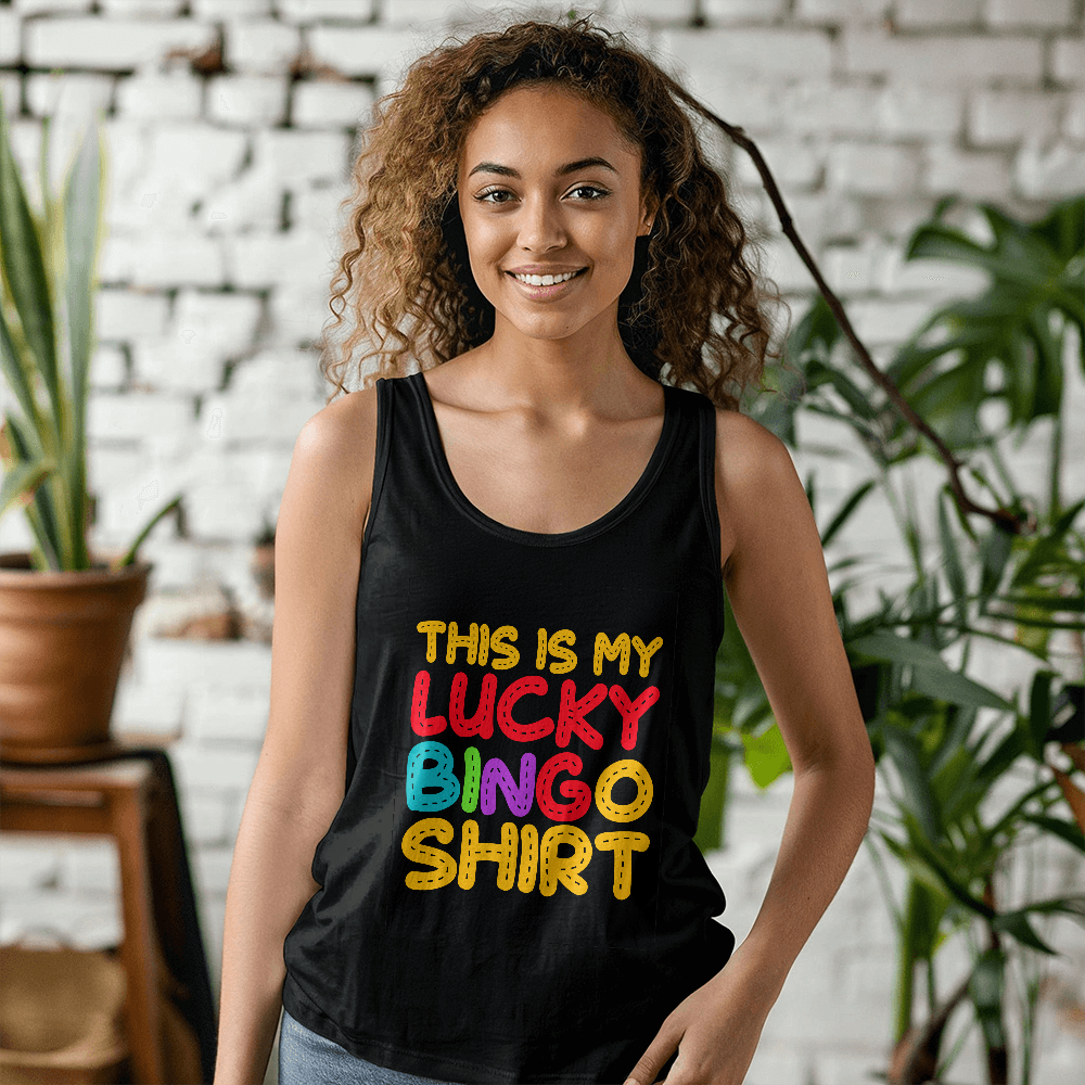 This Is My Lucky Bingo Shirt - Bella + Canvas 3480 Unisex Jersey Tank Front Print - Gift for Her - Gift for Him