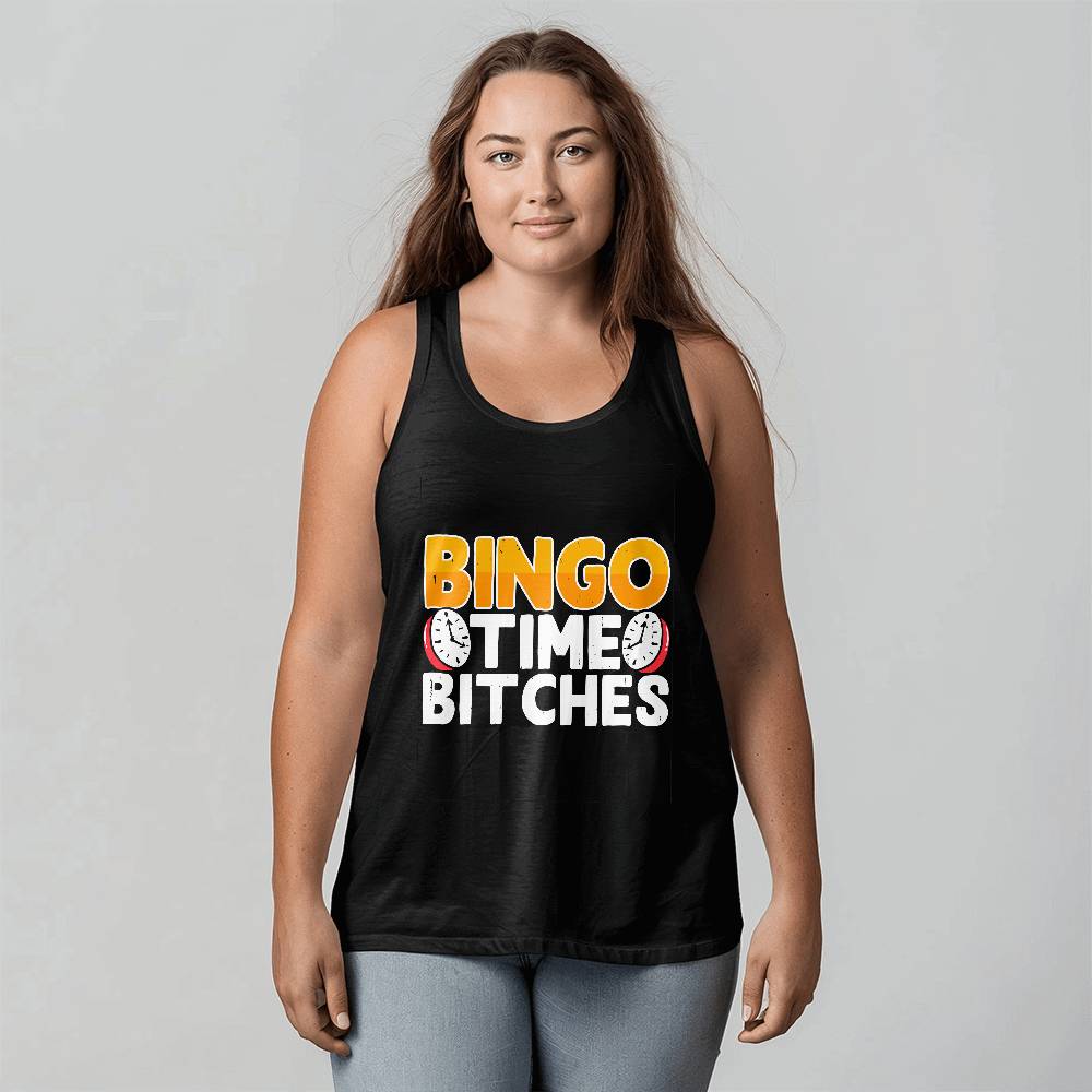 Bingo Time Bitches - 3480 Bella + Canvas Unisex Jersey Tank Front Print - Gift for Her