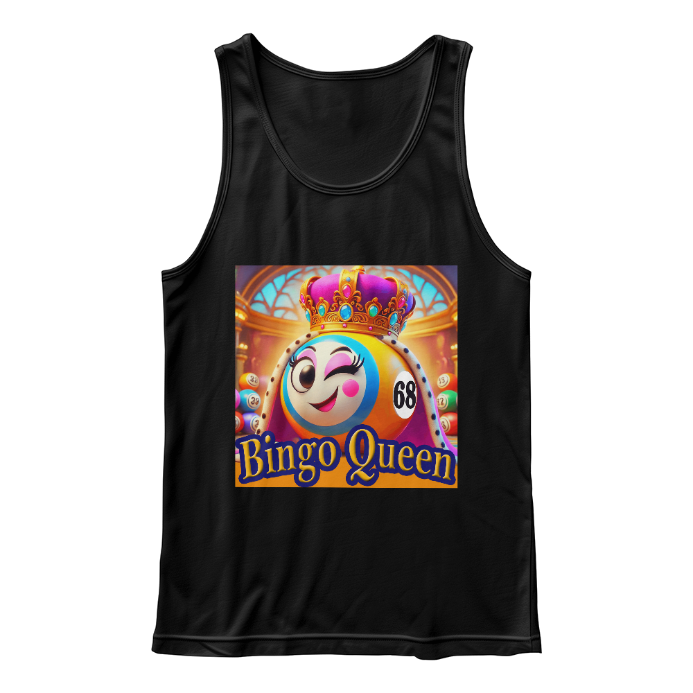 Bingo Queen - Bella + Canvas 3480 Unisex Jersey Tank Front Print - Gift for Her