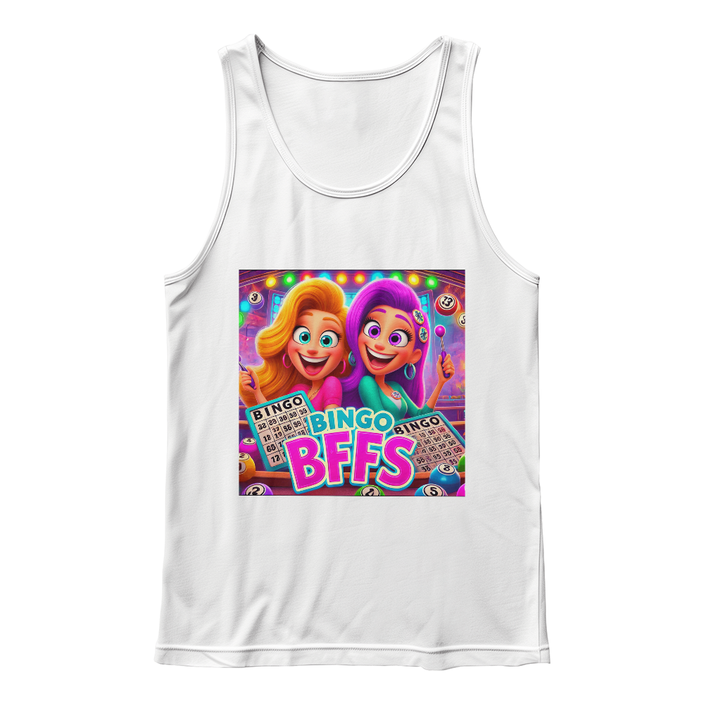 Bingo BFFS 2 - Bella + Canvas 3480 Unisex Jersey Tank Front Print - Gift for Her