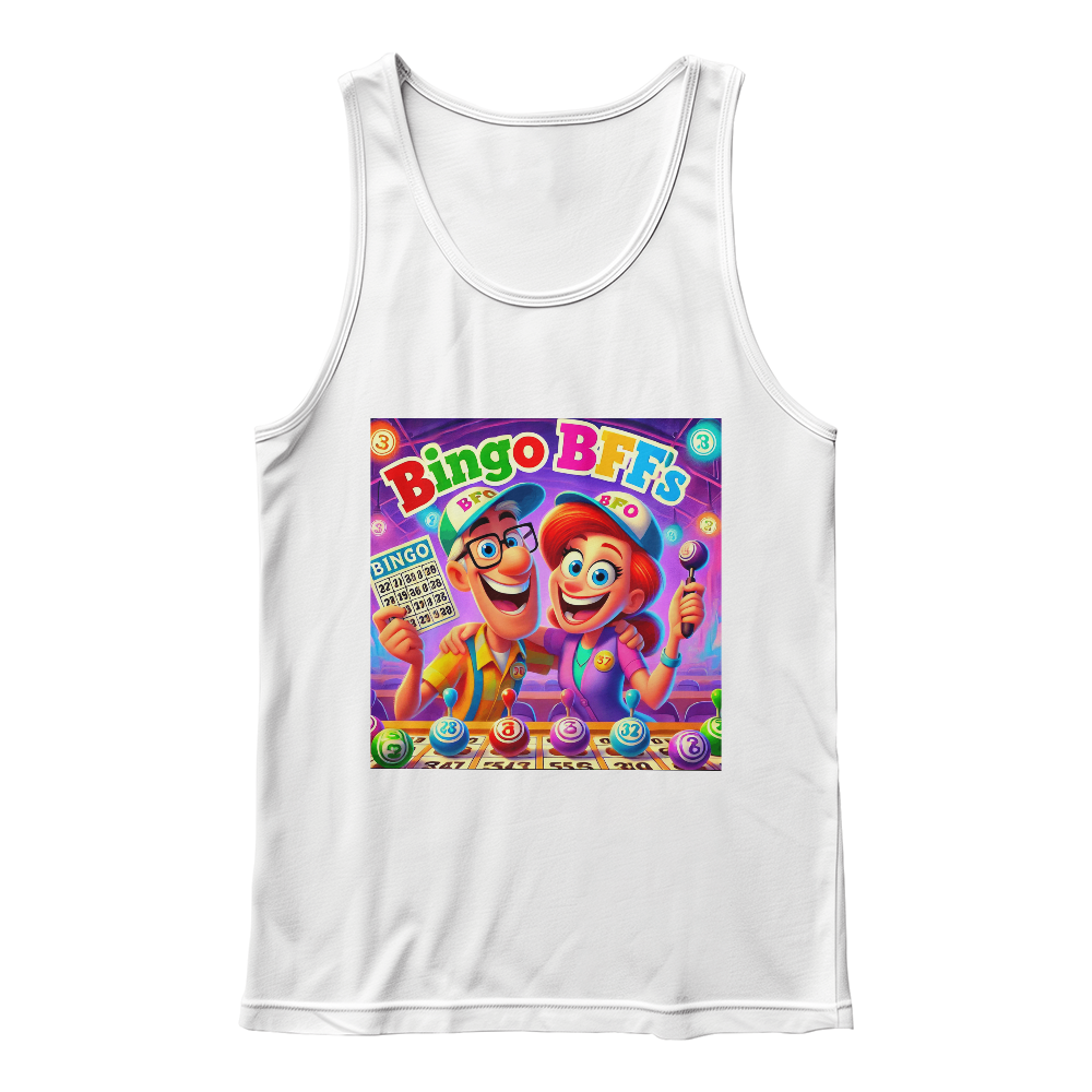 Bingo BFFS 1 - Bella + Canvas 3480 Unisex Jersey Tank Front Print - Gift for Her - Gift for Him