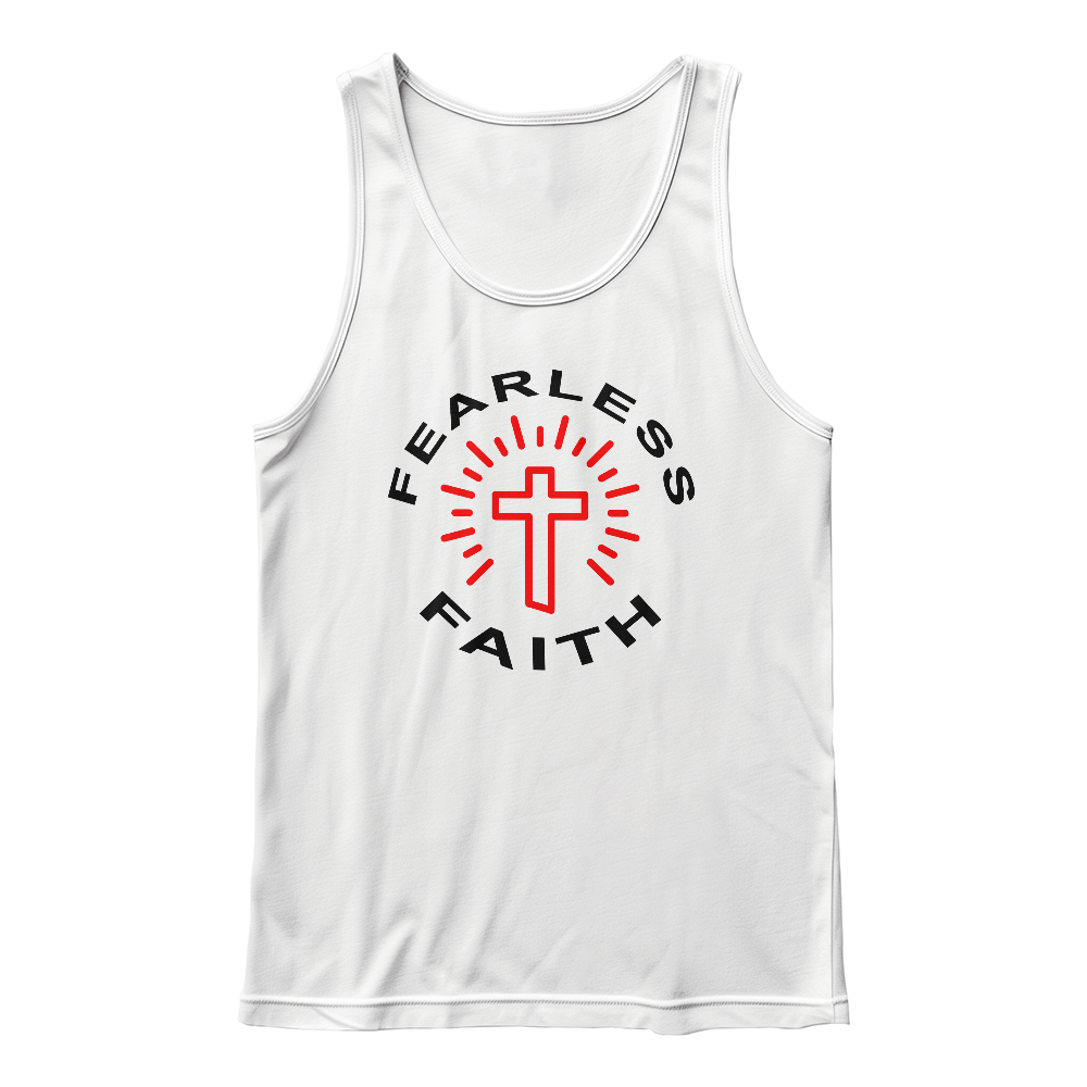 Fearless Faith - 3480 Bella + Canvas Unisex Jersey Tank Front Print - Gift for Her - Gift for Him