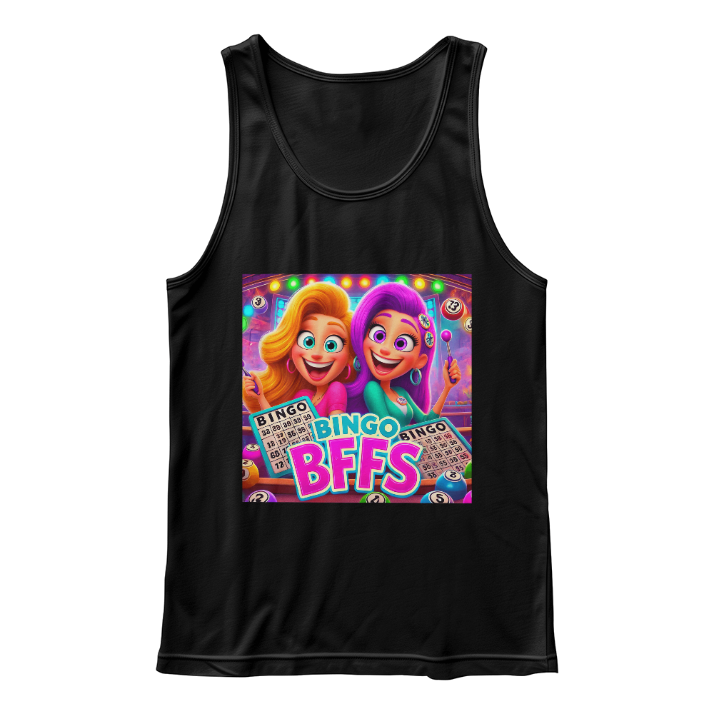 Bingo BFFS 2 - Bella + Canvas 3480 Unisex Jersey Tank Front Print - Gift for Her