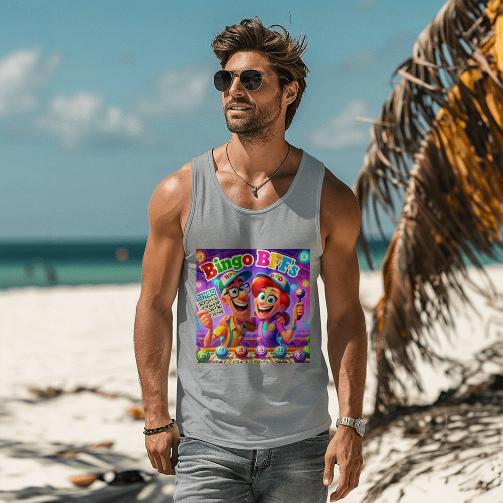 Bingo BFFS 1 - Bella + Canvas 3480 Unisex Jersey Tank Front Print - Gift for Her - Gift for Him