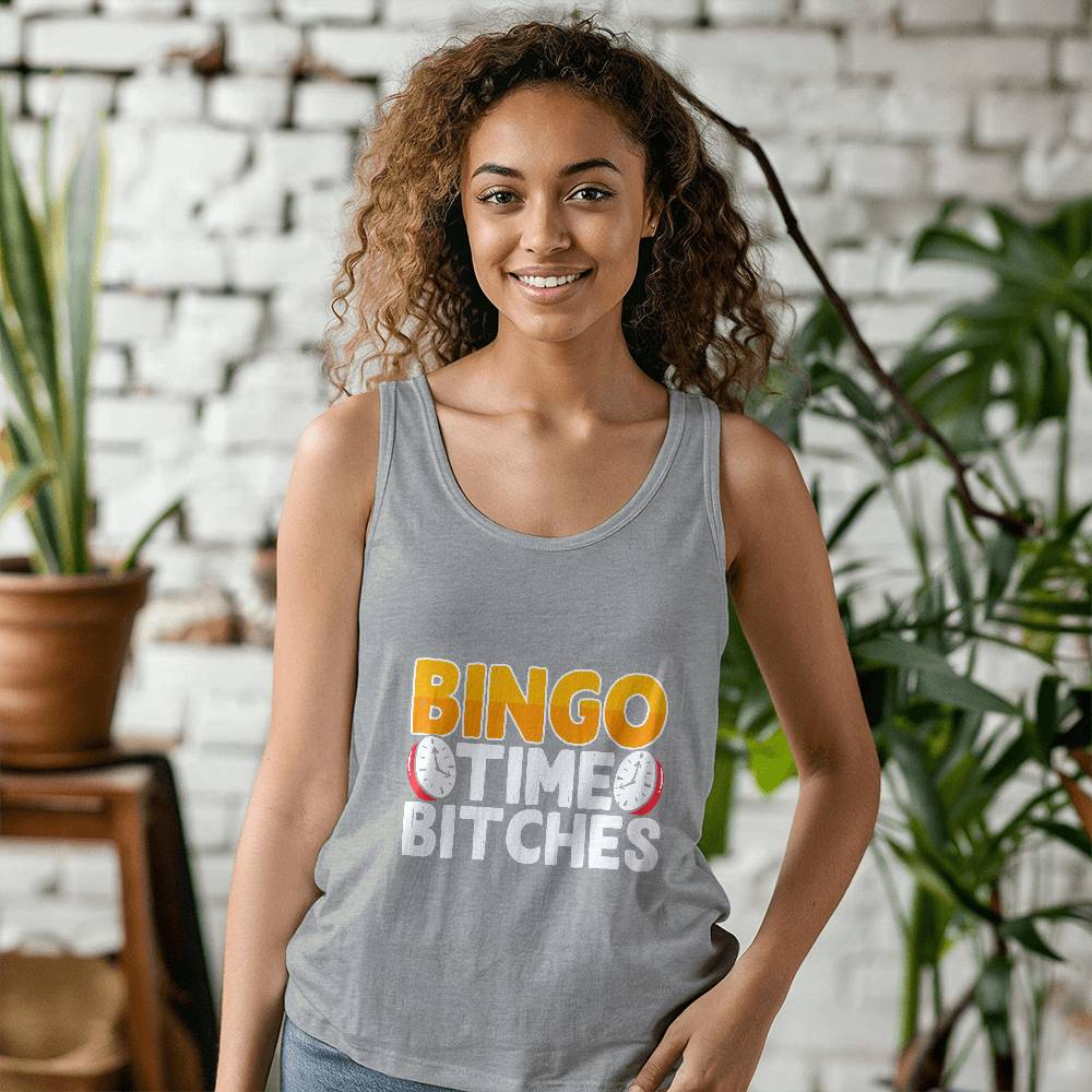 Bingo Time Bitches - 3480 Bella + Canvas Unisex Jersey Tank Front Print - Gift for Her