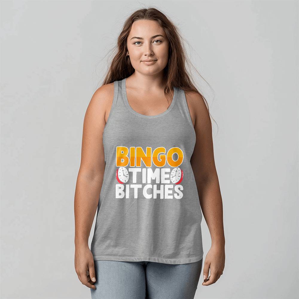 Bingo Time Bitches - 3480 Bella + Canvas Unisex Jersey Tank Front Print - Gift for Her