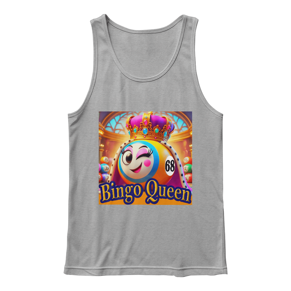 Bingo Queen - Bella + Canvas 3480 Unisex Jersey Tank Front Print - Gift for Her