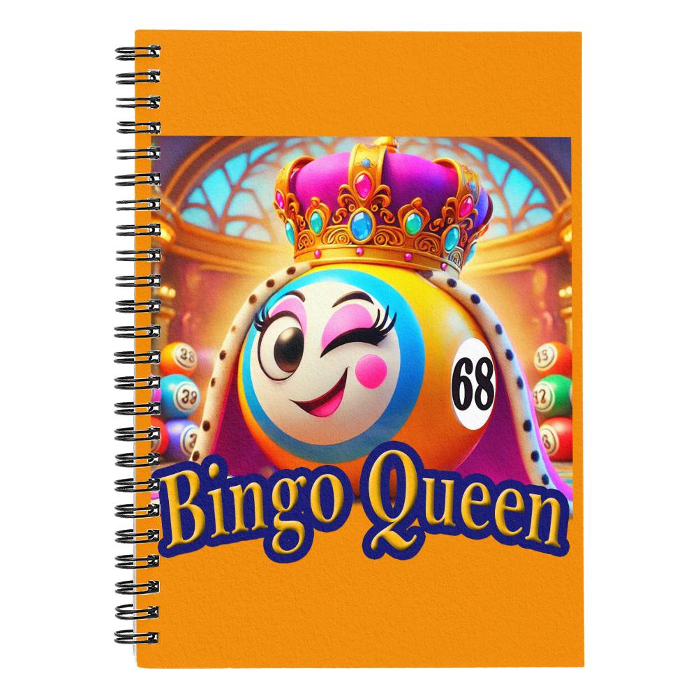 Bingo Queen - Spiral Notebook - Gift for Her