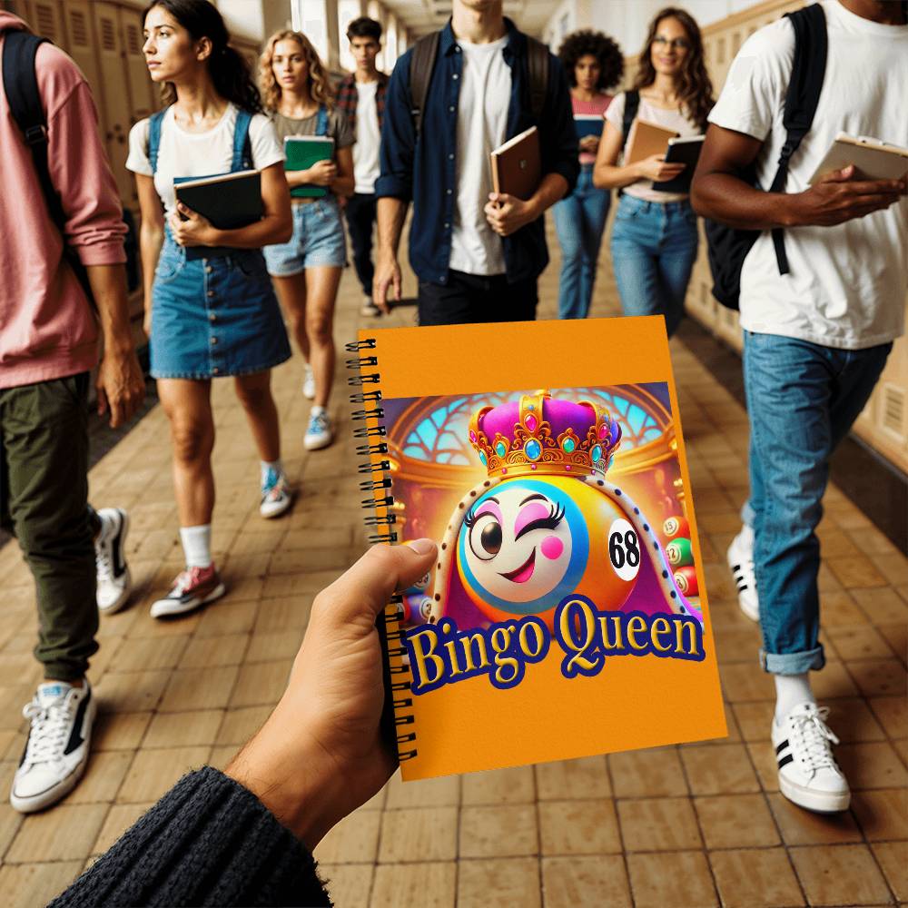 Bingo Queen - Spiral Notebook - Gift for Her