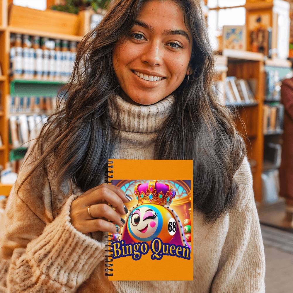 Bingo Queen - Spiral Notebook - Gift for Her