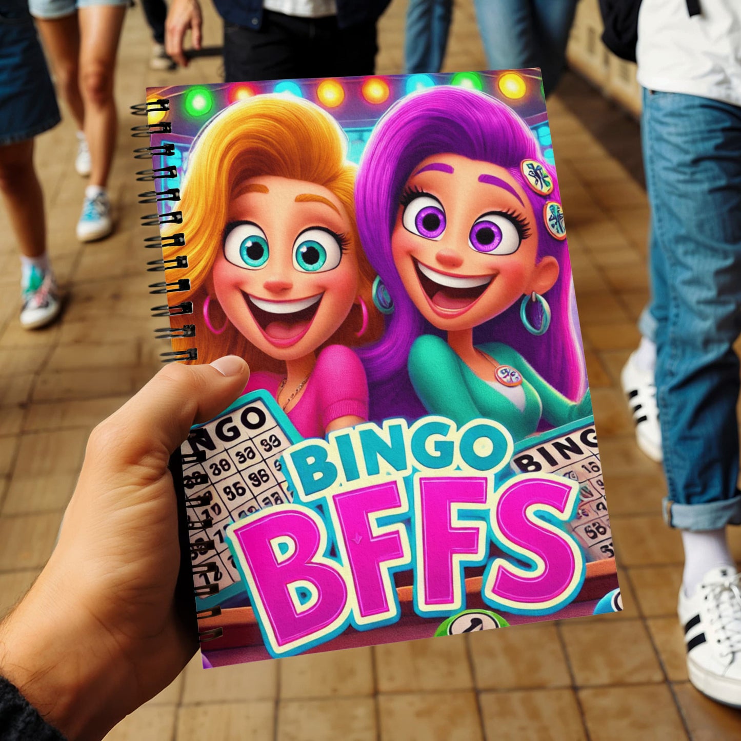 Bingo BFFS 2 - Spiral Notebook - Gift for Her
