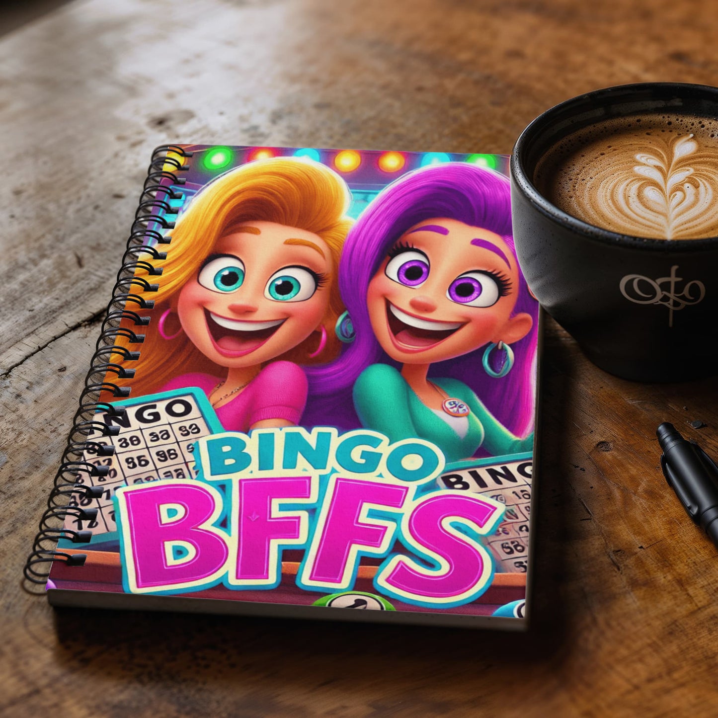 Bingo BFFS 2 - Spiral Notebook - Gift for Her