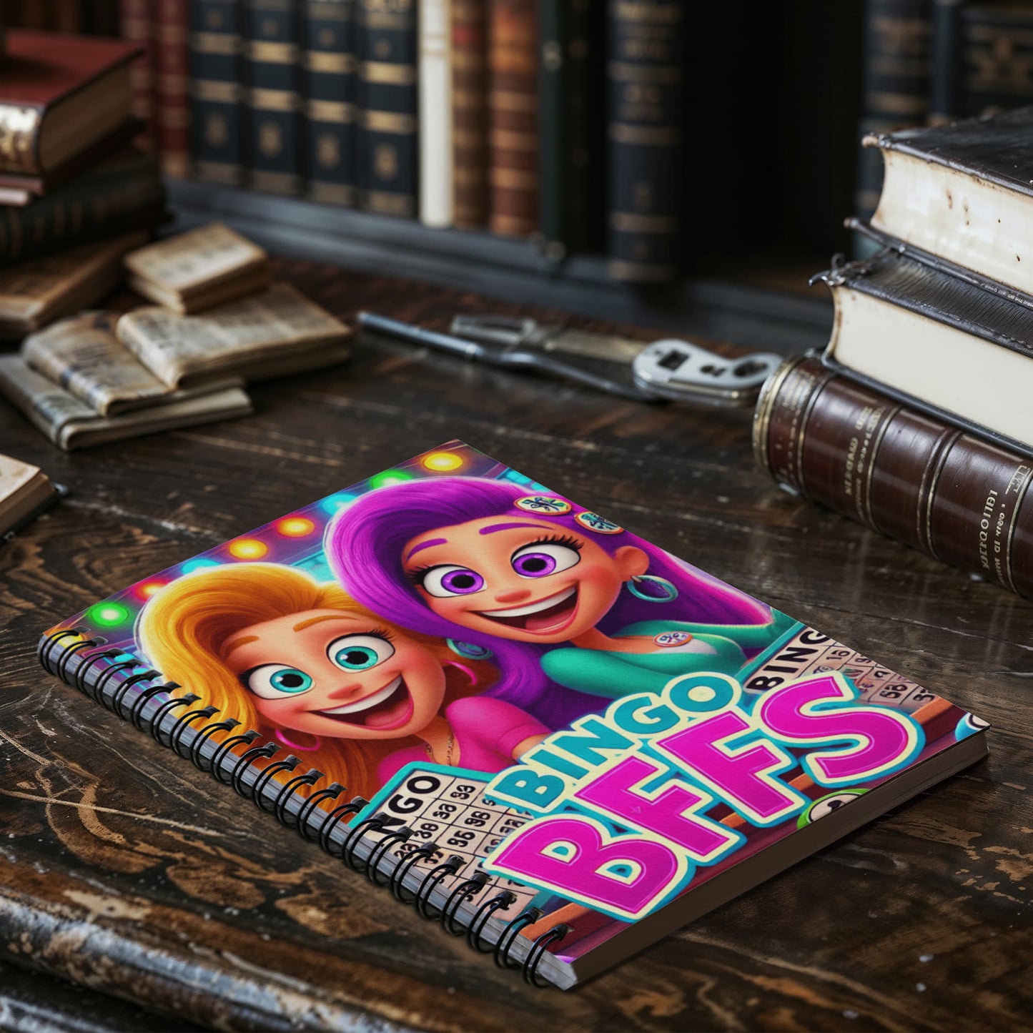 Bingo BFFS 2 - Spiral Notebook - Gift for Her
