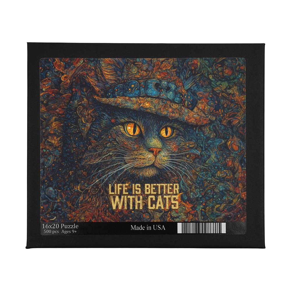 Life Is Better With Cats - Puzzle 16" x 20" - Gift for Her - Gift for Him