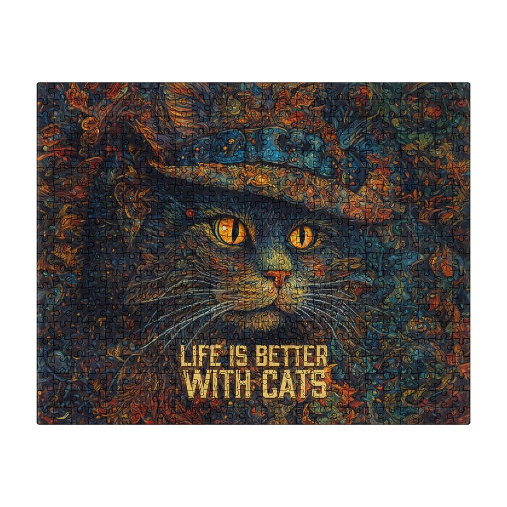 Life Is Better With Cats - Puzzle 16" x 20" - Gift for Her - Gift for Him