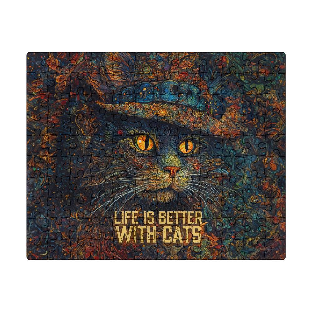 Life Is Better With Cats - Puzzle 8" x 10" - Gift for Her - Gift for Him