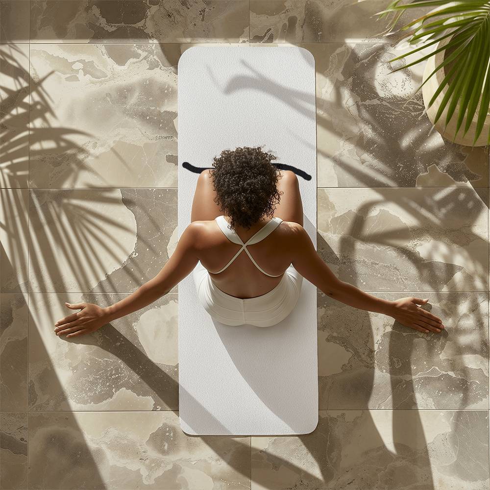 Faith (Black) - Rubber Yoga Mat - Gift for Her - Gift for Him