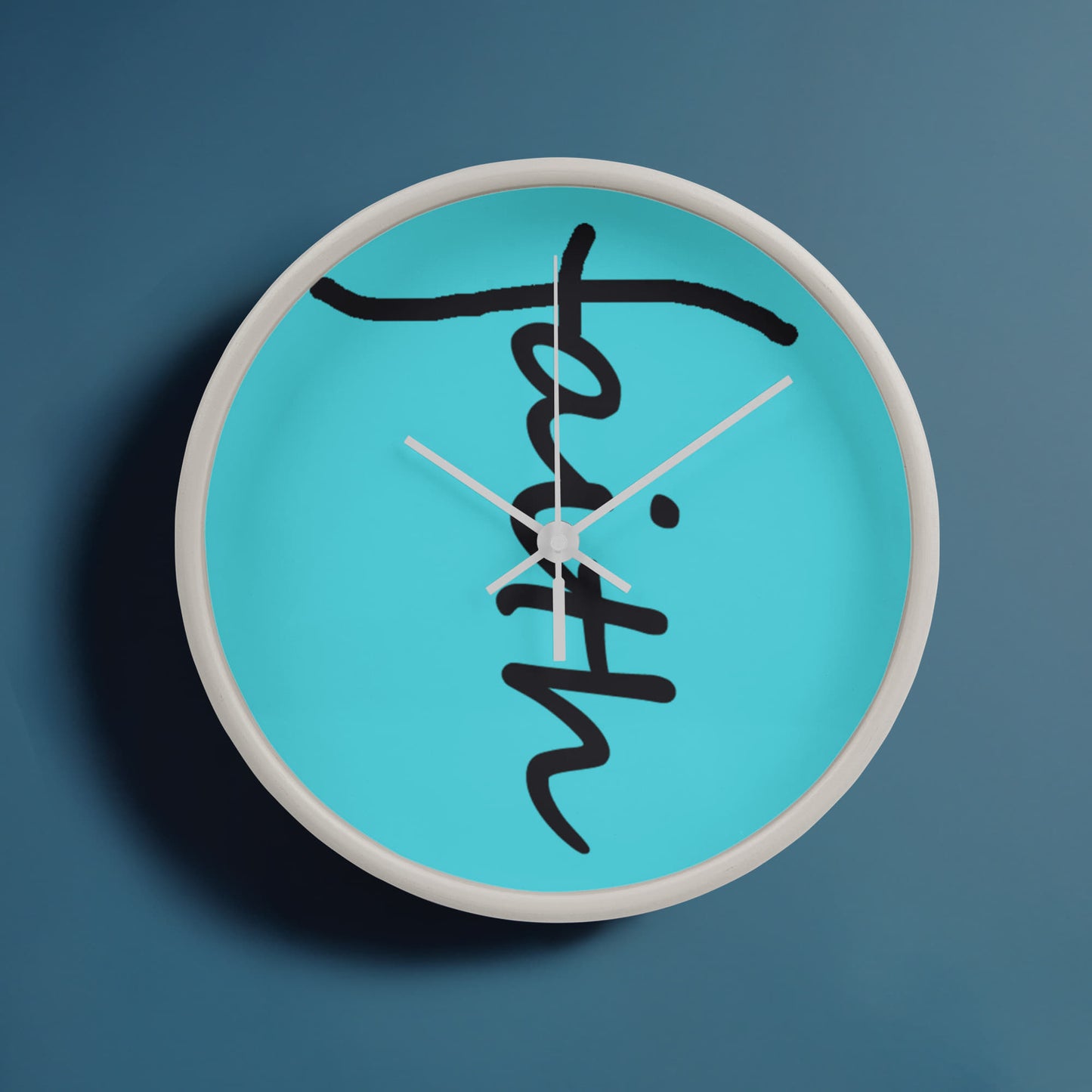 Faith (Black) - Wood Frame 10” Clock - Gift for Her - Gift for Him