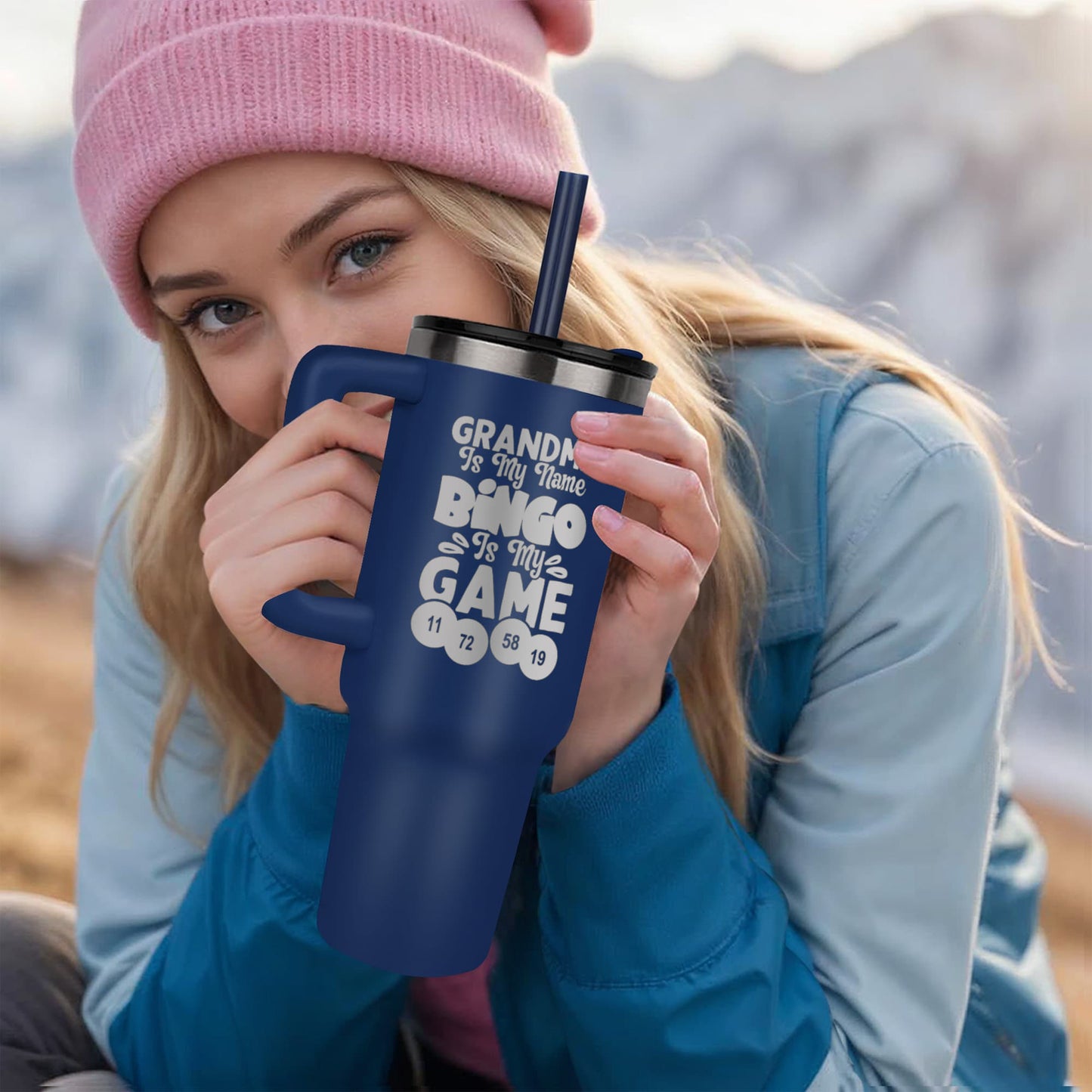 Grandma Is My Name Bingo Is My Game - Pinnacle 40oz Tumbler - Gift for Grandma