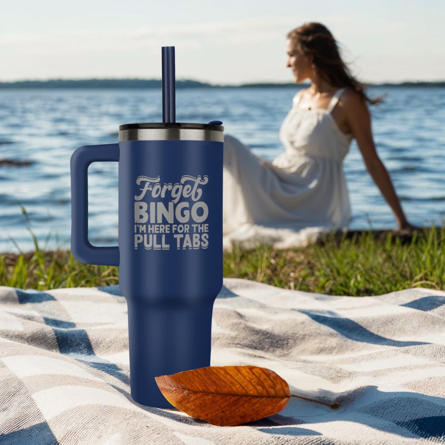 Forget Bingo I'm Here For The Pull Tabs - Pinnacle 40oz Tumbler - Gift for Her - Gift for Him