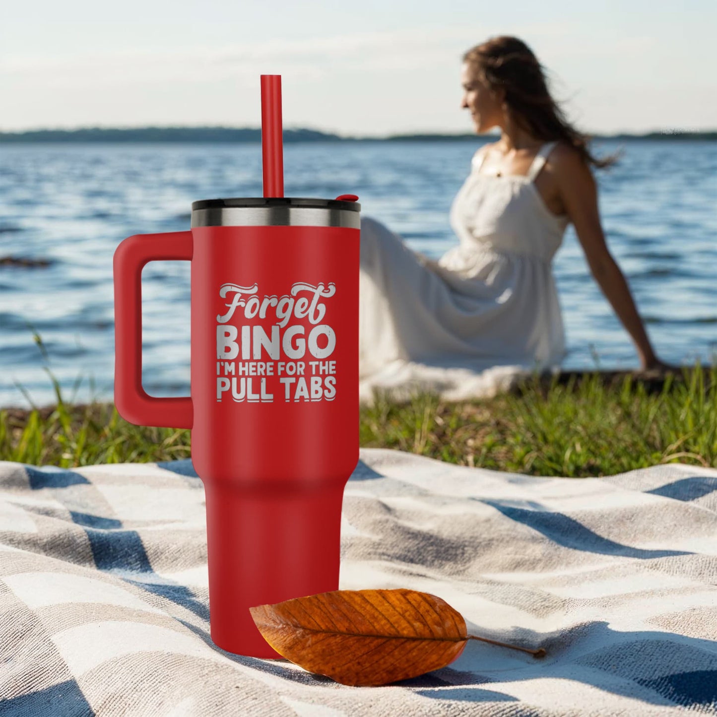Forget Bingo I'm Here For The Pull Tabs - Pinnacle 40oz Tumbler - Gift for Her - Gift for Him