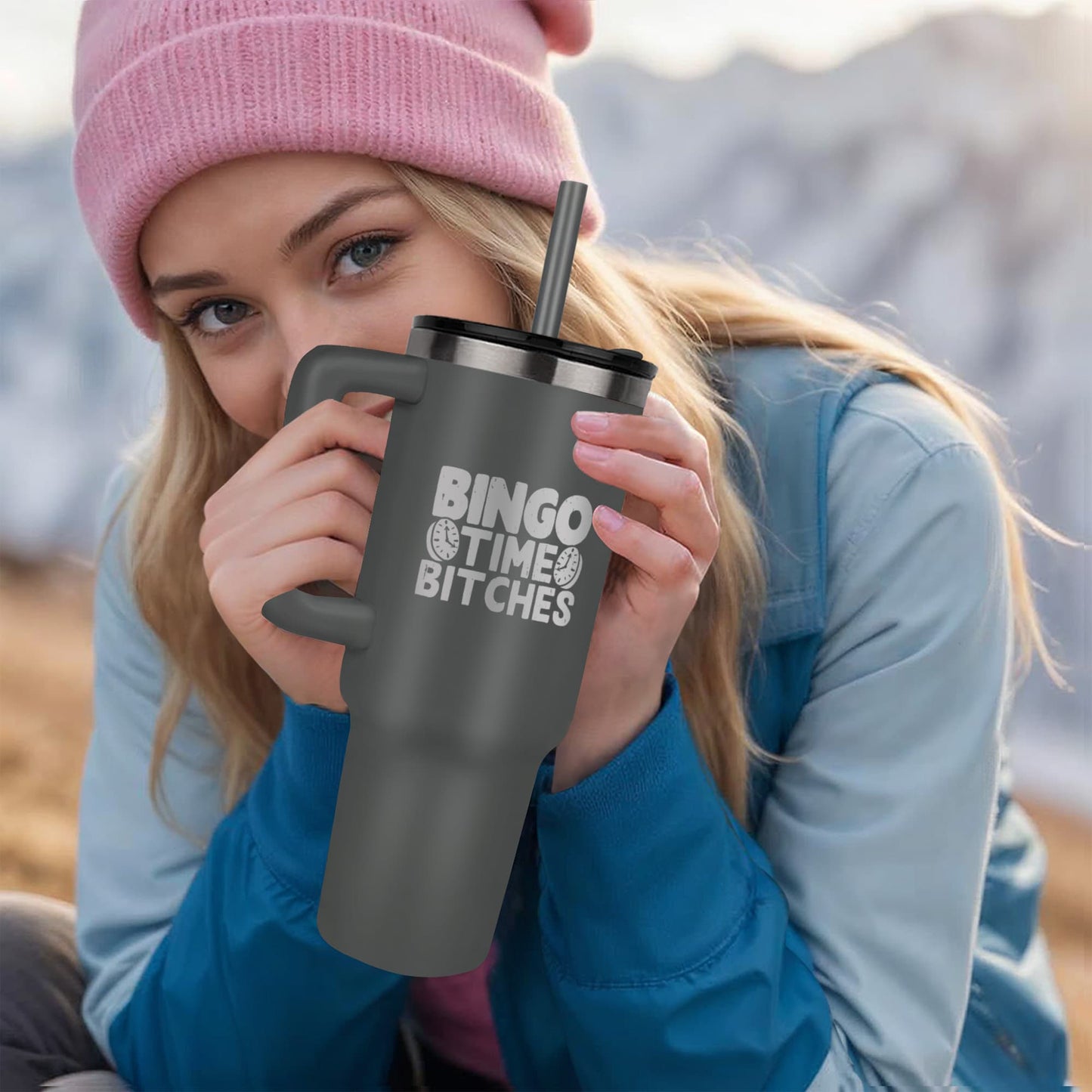 Bingo Time Bitches - Pinnacle 40oz Tumbler - Gift for Her