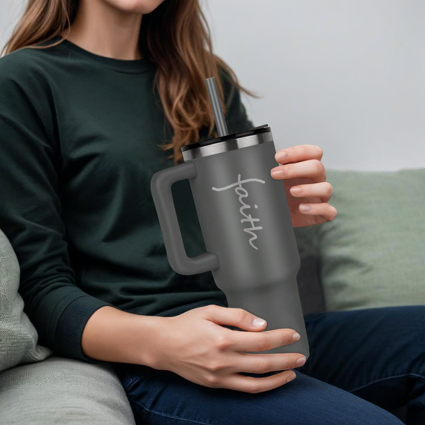 Faith - Pinnacle 40oz Tumbler - Gift for Her - Gift for Him