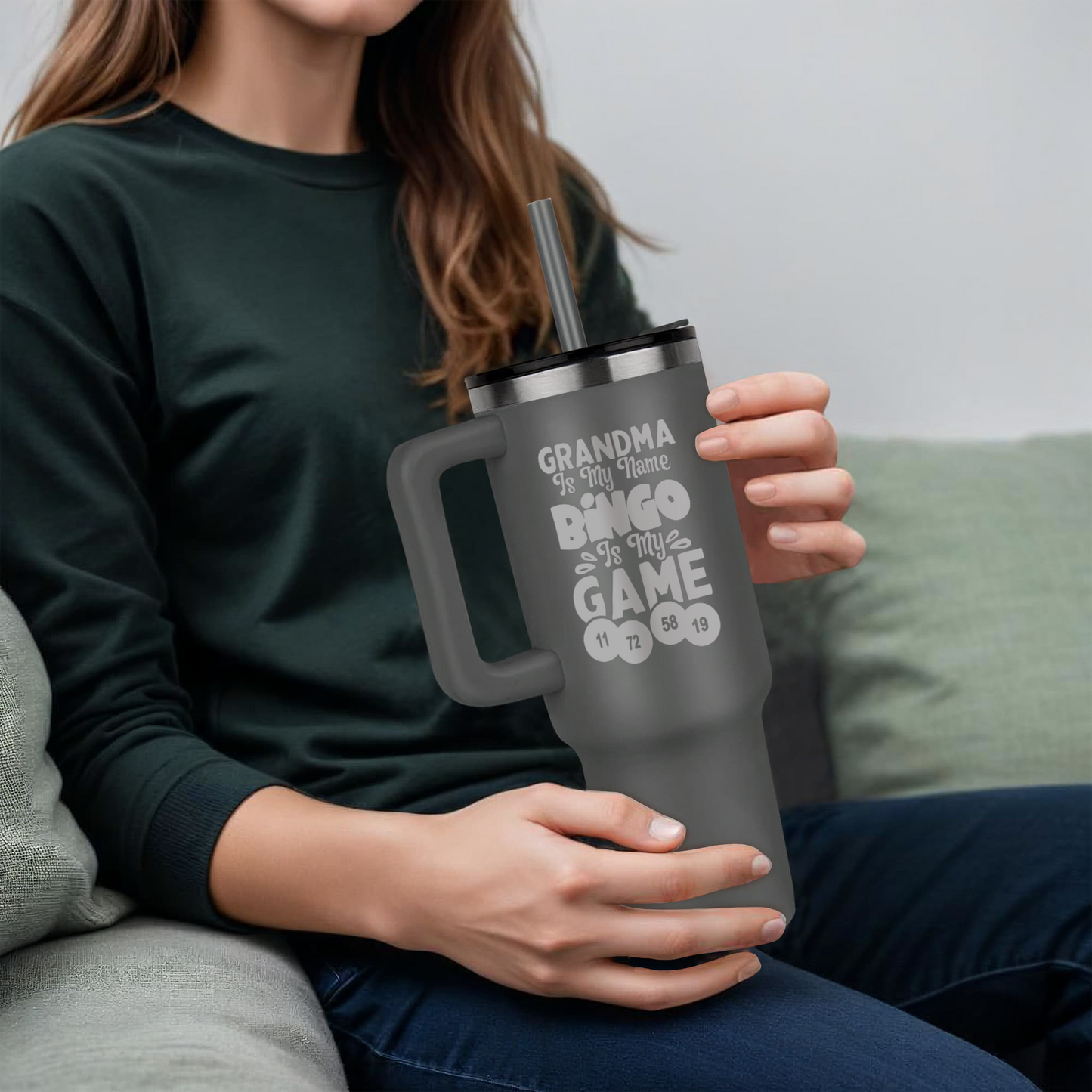 Grandma Is My Name Bingo Is My Game - Pinnacle 40oz Tumbler - Gift for Grandma