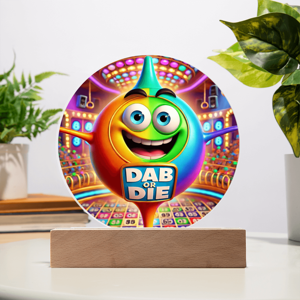 Dab Or Die 02 - Acrylic Circle Plaque - Gift for Her - Gift for Him