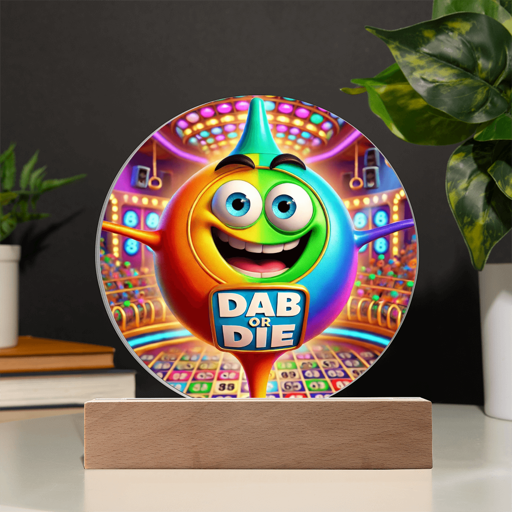 Dab Or Die 02 - Acrylic Circle Plaque - Gift for Her - Gift for Him
