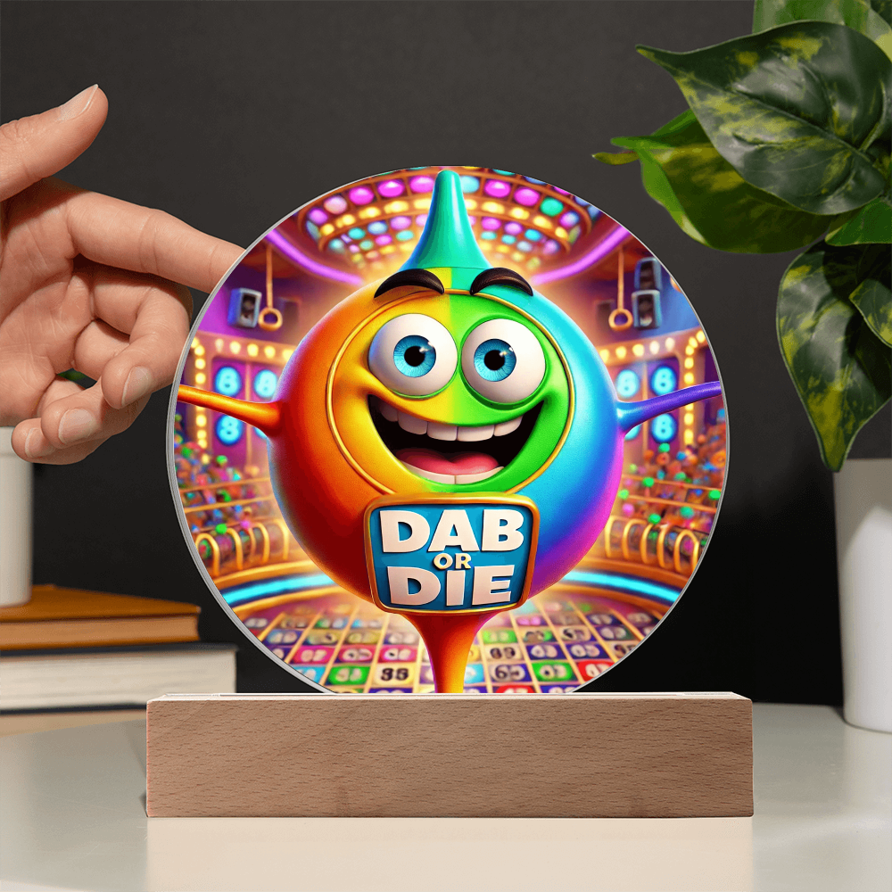 Dab Or Die 02 - Acrylic Circle Plaque - Gift for Her - Gift for Him