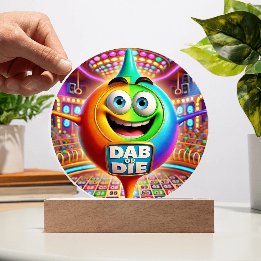 Dab Or Die 02 - Acrylic Circle Plaque - Gift for Her - Gift for Him