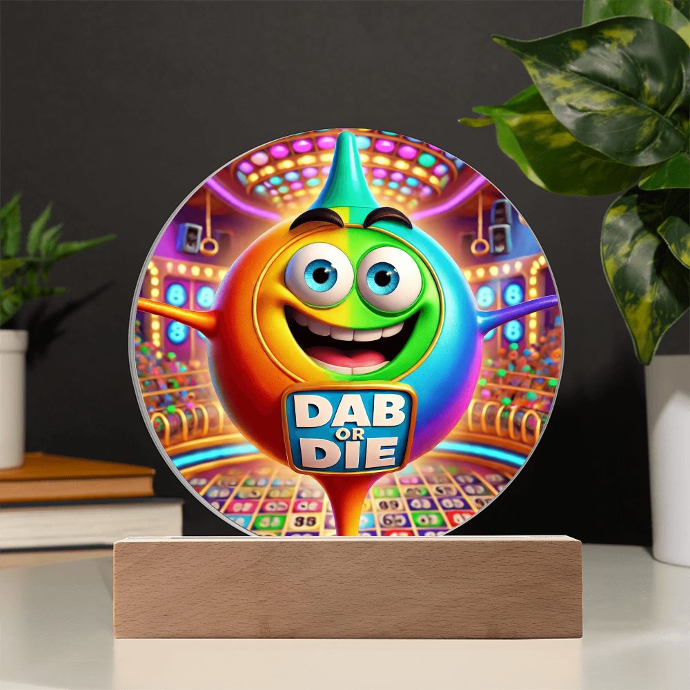 Dab Or Die 02 - Acrylic Circle Plaque - Gift for Her - Gift for Him