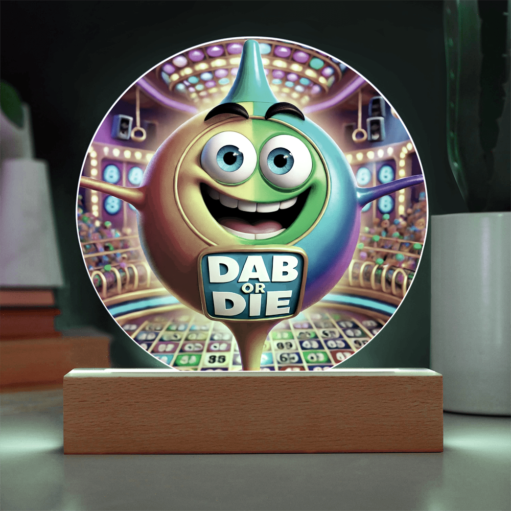 Dab Or Die 02 - Acrylic Circle Plaque - Gift for Her - Gift for Him
