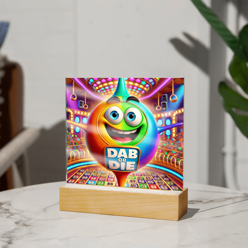 Dab Or Die 02 - Acrylic Square Plaque - Gift for Her - Gift for Him