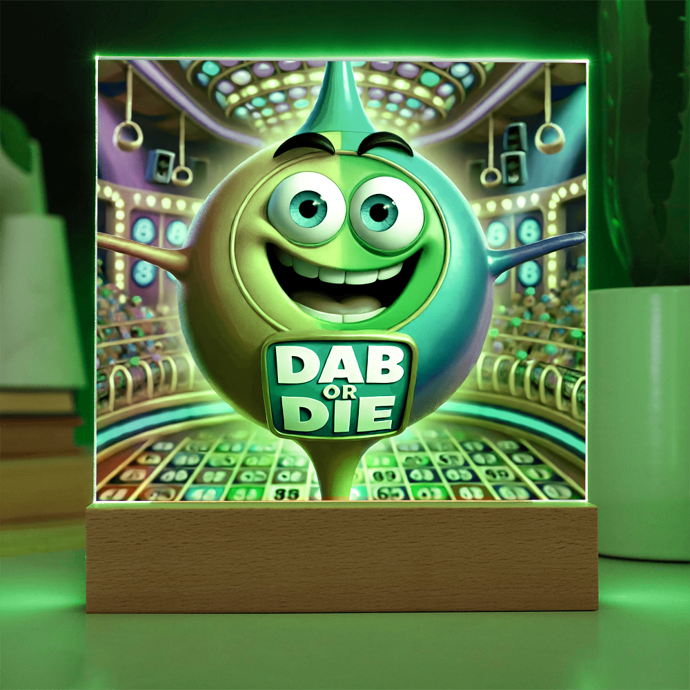 Dab Or Die 02 - Acrylic Square Plaque - Gift for Her - Gift for Him